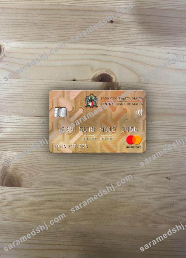 Malta Central Bank mastercard photolook front